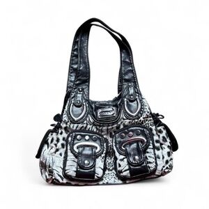 ON HOLD Y2K Animal Print Shoulder Bag | Leopard & Zebra Print Studded Purse💋